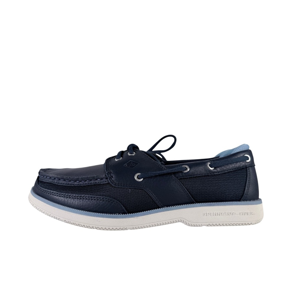 Sperry Surveyor‎ 2 Eye Tumbled Memory Foam Navy Boat Shoes Men's Size 11.5 W